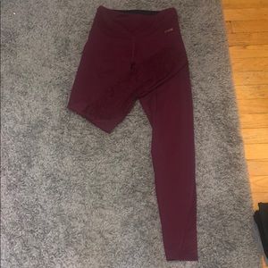 Maroon PINK lace leggings